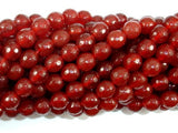 Carnelian Beads, 8mm, Red, Faceted Round Beads-Gems: Round & Faceted-BeadDirect