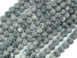 Matte Gray Picture Jasper Beads, 6mm, Round Beads-Gems: Round & Faceted-BeadDirect