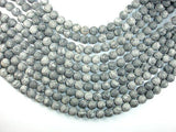 Matte Gray Picture Jasper Beads, 10mm Round Beads-Gems: Round & Faceted-BeadDirect