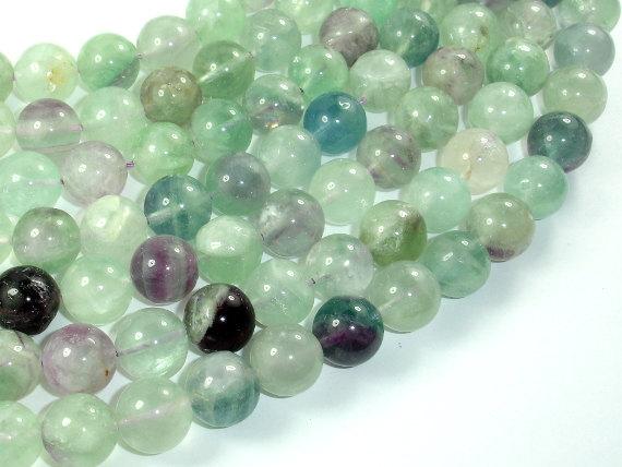 Fluorite Beads, 12mm Round Beads-Gems: Round & Faceted-BeadDirect