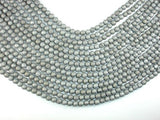 Druzy Agate Beads, Silver Gray Geode Beads, 6mm Round Beads-Agate: Round & Faceted-BeadDirect