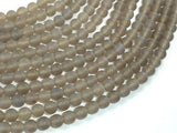 Matte Gray Agate Beads, 6mm Round Beads-Gems: Round & Faceted-BeadDirect