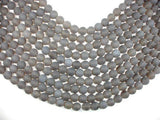 Matte Gray Agate Beads, 10mm Round Beads-Gems: Round & Faceted-BeadDirect