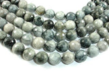 Hawk Eye, 12mm Faceted Round Beads-Gems: Round & Faceted-BeadDirect