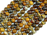 Iron Zebra Jasper Beads, 8mm Round Beads-Gems: Round & Faceted-BeadDirect