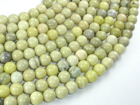 Butter Jade, 8mm Round Beads-Gems: Round & Faceted-BeadDirect