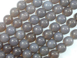 Gray Agate, 10mm Round Beads-Gems: Round & Faceted-BeadDirect