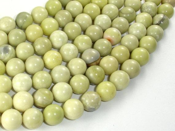 Butter Jade, 10mm Round Beads-Gems: Round & Faceted-BeadDirect