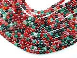 Banded Agate Beads, Multi Colored, 6mm-Agate: Round & Faceted-BeadDirect