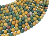 Matte Ocean Jasper, 6mm, Round beads-Gems: Round & Faceted-BeadDirect