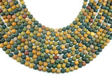 Matte Ocean Jasper, 6mm, Round beads-Gems: Round & Faceted-BeadDirect