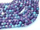 Rain Flower Stone Beads, Blue, Purple, 6mm Round Beads-Gems: Round & Faceted-BeadDirect