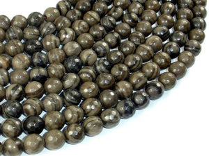 Coffee Jasper, 8mm Faceted Round Beads-Gems: Round & Faceted-BeadDirect