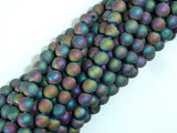 Druzy Agate Beads, Matte, Peacock Geode Beads, 6mm Round Beads-Agate: Round & Faceted-BeadDirect