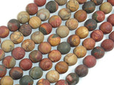 Matte Picasso Jasper Beads, 10mm, Round Beads-Gems: Round & Faceted-BeadDirect