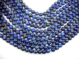 Natural Lapis Lazuli, Blue 10mm Round Beads-Gems: Round & Faceted-BeadDirect