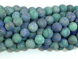 Matte Azurite Malachite Beads, 8mm Round Beads-Gems: Round & Faceted-BeadDirect