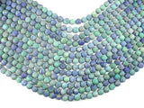 Matte Azurite Malachite Beads, 8mm Round Beads-Gems: Round & Faceted-BeadDirect