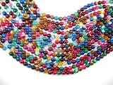 Banded Agate Beads, Striped Agate, Multi Colored, 8mm Round Beads-Agate: Round & Faceted-BeadDirect
