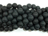 Matte Black Onyx Beads, 6mm Faceted Round-Gems: Round & Faceted-BeadDirect