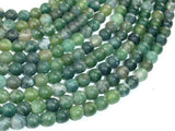 Matte Moss Agate Beads, 6mm Round Beads-Gems: Round & Faceted-BeadDirect