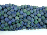 Matte Azurite Malachite Beads, Round, 6mm-Gems: Round & Faceted-BeadDirect