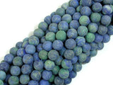 Matte Azurite Malachite Beads, Round, 6mm-Gems: Round & Faceted-BeadDirect