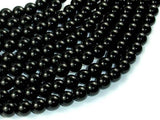 Black Stone, 8mm (8.2mm) Round Beads-Gems: Round & Faceted-BeadDirect