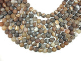Matte Banded Agate Beads, 10mm Round Beads-Agate: Round & Faceted-BeadDirect