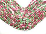 Rain Flower Stone, Red, Green, 6mm Round Beads-Gems: Round & Faceted-BeadDirect