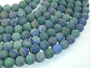 Matte Azurite Malachite Beads, 10mm Round Beads-Gems: Round & Faceted-BeadDirect