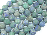 Matte Azurite Malachite Beads, 10mm Round Beads-Gems: Round & Faceted-BeadDirect