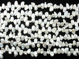 Fresh Water Pearl Beads, White with AB, Top drilled, Keshi-Pearls & Glass-BeadDirect
