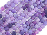 Frosted Matte Agate - Purple, 6mm Round Beads-Agate: Round & Faceted-BeadDirect