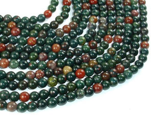 Indian Bloodstone Beads, 6mm Round Beads-Gems: Round & Faceted-BeadDirect