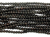Black Sandalwood Beads, 6mm (6.3mm) Round-Wood-BeadDirect