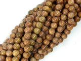 Green Sandalwood Beads, 6mm Round Beads-Wood-BeadDirect
