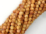 Indonesia Agathis Alba King Wood Beads, 6mm Round-Wood-BeadDirect