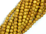 Yellow Wood Beads, Nangka Wood Beads, 6mm(5.8mm) Round Beads, 23 Inch-Wood-BeadDirect
