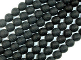 Matte Black Onyx Beads, 8mm Faceted Round-Gems: Round & Faceted-BeadDirect