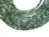 Matte Moss Agate Beads, 6mm Round Beads-Gems: Round & Faceted-BeadDirect