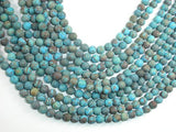 Matte Blue Calsilica Jasper Beads, 6mm, Round Beads-Gems: Round & Faceted-BeadDirect