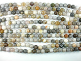 Bamboo Leaf Agate, 10mm (10.3 mm) Round Beads-Gems: Round & Faceted-BeadDirect