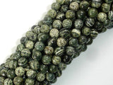 Green Zebra Jasper Beads, 6mm Round Beads-Gems: Round & Faceted-BeadDirect