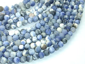 Matte Sodalite Beads, 6mm Round Beads-Gems: Round & Faceted-BeadDirect