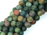 Matte Indian Agate Beads, Fancy Jasper Beads, 10mm Round Beads-Gems: Round & Faceted-BeadDirect