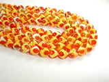 Tibetan Agate Beads, Orange, Faceted Round-Agate: Round & Faceted-BeadDirect