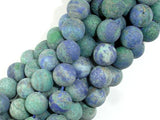 Matte Azurite Malachite Beads, 10mm Round Beads-Gems: Round & Faceted-BeadDirect