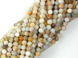 Bamboo Leaf Agate, 4mm (4.3mm) Round Beads-Gems: Round & Faceted-BeadDirect