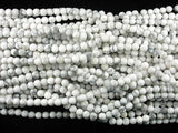 Matte White Howlite Beads, Round, 4mm-Gems: Round & Faceted-BeadDirect